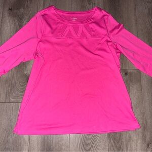 Kim Rogers Bright Pink 3/4 sleeve